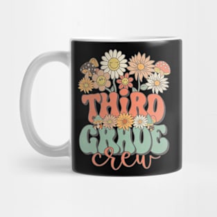 Third Grade Crew Retro Groovy Daisy Back To School Funny Teacher Girls Mug